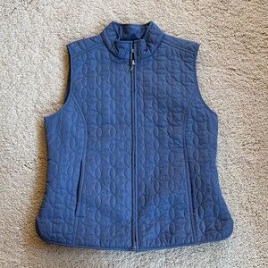 Quilted Blue Vest for Women